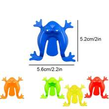 Juguete de Rana Saltarina, Múltiples Colores Disponibles, Presionar con el Dedo para Jugar, Divertido Juguete de Rana Rebotadora, Regalo de Fiesta Novedoso - Multicolor - Ver 5