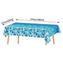 1/3pcs Bubble Ocean Water Tablecloth, Ocean Bubble Watermark Floral Tablecloth, Ocean Wave Plastic Tablecloth, Underwater Bubble Tablecloth, Suitable For Pool Birthday Party 137x274cm - Multicolor - View 5