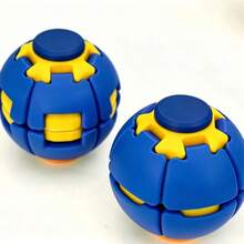 Press And Rotate Decompression Ball, Color 3D Printing Press And Rotate Decompression Ball, Soccer Fingertip Gyroscope, Office Classroom Portable Small Toy, Pinch Toy - Multicolor - View 16