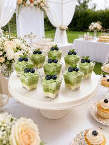 10PCS Star-Shaped Transparent Dessert Cups, Reusable Mousse Pudding Cups For Wedding Dessert Table, Birthday Party, Holiday Gathering, Summer Outdoor Party, Celebration - Multicolor - View 4