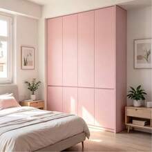 Soft Pink Peel And Stick Wallpaper, Solid Color Matte Textured Self-Adhesive Wallpaper, Removable, Suitable For Cabinets, Bedroom DIY, Rental Friendly - Pink - View 5