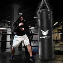 Punching Bag For Adults, 4Feet Heavy Boxing Bag Set With 12 OZ Gloves For MMA Karate Kickboxing Boxing - Unfilled - 1.Black - View 7