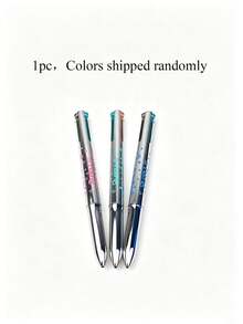 1 buah Pulpen Gel Tarik Multi-Warna 4-in-1, Bodi Logam Mengkilap, Ujung ST 0.5mm, Tinta Cepat Kering, Pulpen Tekan Multi-Warna, Dapat Diganti Hitam, Hari Pertama Sekolah - MultiWarna - View 9