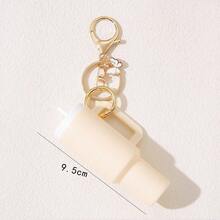 Cup Mini Tumbler Keychain Accessories Cute Cup Keychain With Flower Purse Handbag Backpack For Women School Car Accessories Goth - Multicolor - View 8