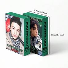 COR TIS GREENGREEN Conjunto de 127 Adesivos de Cartão Pequeno, Cartões Lomo de Foto Casual ao Ar Livre Juvenil do Novo Grupo de Meninos HYBE, Caixa de Presente para Fãs do Grupo de Meninos, Cartão de Foto Solo de SEONGHYEON + 72 Adesivos de Membros, Materiais DIY para Planejador de Fandom do Grupo de Meninos HYBE - Multicolorido - Visão 7