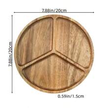 1 pieza Bandeja de madera de acacia, Bandeja de madera, Plato de postre, Plato de aperitivos, Adecuado para usar en cocinas y comedores. Sostener alimentos. Accesorios de cocina, Bandejas decorativas de cocina. Organizar Dim Sum, Sushi, Verduras y Frutas. Halloween, Temporada de cosecha, Navidad - Amarillo - Ver 12