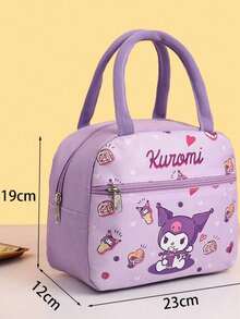 SANRIO Hello Kitty Insulated Lunch Bag Cartoon Thermal Bento Box Large Capacity Cooler Bag Portable Zipper Handbag Suitable For School Office Travel Food Storage - Multicolor - View 9