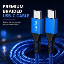 C-C Nylon Braided Cable, 3.3ft/6.6ft, Compatible With Various Type-C Devices - Red - View 7
