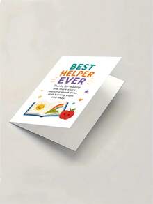 1pc Birthday Card For Baker, Chef, Friend – Funny Chef Whisk Cartoon Illustration, Birthday Humor, Thickened, With Envelope - A - View 5