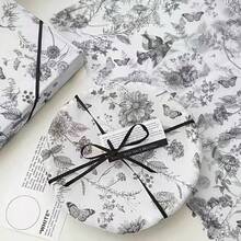 10/30/60pcs Ink Chinese Floral Bird Butterfly Art Paper Napkins, Suitable For Thanksgiving, Teen Shower, Gift Bags, Birthday, Spring Wedding Party Decoration, Box And Basket Filler, 50*35cm - Flowers, Birds, Butterflies - View 4