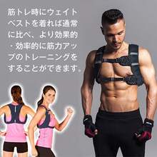 ベスト レディース メンズ レディースベスト トレーニングウェア トレーニングベルト ホームジム 筋トレ ウェイト ウェイトベスト ベルト 自宅 ウエイトベスト - ブラック - チェックする 3