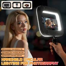 1 buah Stabilizer Kamera Ponsel dengan Lampu LED Ring, Baterai Kapasitas Besar 3600mAh, Perlengkapan Video Smartphone, 3 Warna Lampu, Cocok untuk Selfie Smartphone, Lampu Pengisi untuk Live Streaming - 1 buah - View 6