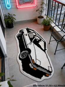 1 pieza, Nueva llegada 2026, Alfombra de tira larga asimétrica de coche deportivo clásico japonés, Perfecta para dormitorio, decoración de sala de estar, alfombra decorativa, decoración de dormitorio, alfombra pequeña, alfombra, decoración del hogar, alfombra de sala de estar, alfombra pequeña de sala de estar, alfombra de dormitorio, decoración del hogar de sala de estar, alfombra de exterior, alfombra lavable - Multicolor - Ver 5