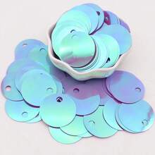 Large 30mm PVC Flat Round Sequins, 3cm Holographic Laser Colorful Confetti For Crafts, Belly Dance Costumes, Wedding Accessories, 20g, 60pcs - Multicolor - View 45