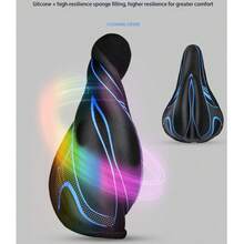 1pc 3D Silicone Thickened Bicycle Seat Cover, Hollow Breathable Shock-Absorbing Cycling Saddle Cover For Mountain Bike And Road Bike - Multicolor - View 5