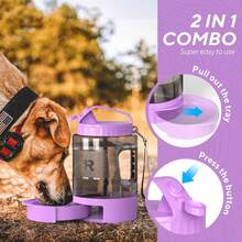 Portable Large Dog Water Bottle 77oz Leak Proof Travel Pet Water Dispenser For Hiking Camping And Outdoor Walks - Purple - View 2