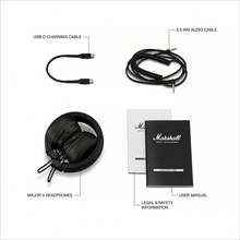 Marshall Major V Over-Ear Wireless Headphones, 100-Hour Battery Life, Bluetooth 5.2, Upgraded Classic Rock Design, Foldable, Memory Foam Ear Cushions, Wired/Wireless Dual Mode, Multi-Point Connection, Suitable For Travel, Commuting, Music - View 12