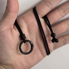 Unisex Adjustable Glasses Lanyard, Fashionable Black Frame With Metal Ring And Rope, Portable Fashion Accessory, Suitable For Travel, Sports And Outdoor Activities, Machine Washable Or Dry Cleanable, Hand Washable, Glasses Lanyard,Bedroom Room Decor,Back To School - View 6