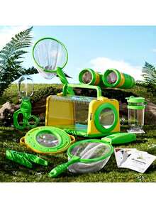 Children's Insect Catching Set - Children's Insect Catching Set Gift, Includes Insect Catcher, Butterfly Net Tweezers, Children's Insect Habitat Outdoor Exploration Set, Suitable For 3-8 Years Old Children, 5-Piece Set (Random Shape And Color), - Multicolor - View 3