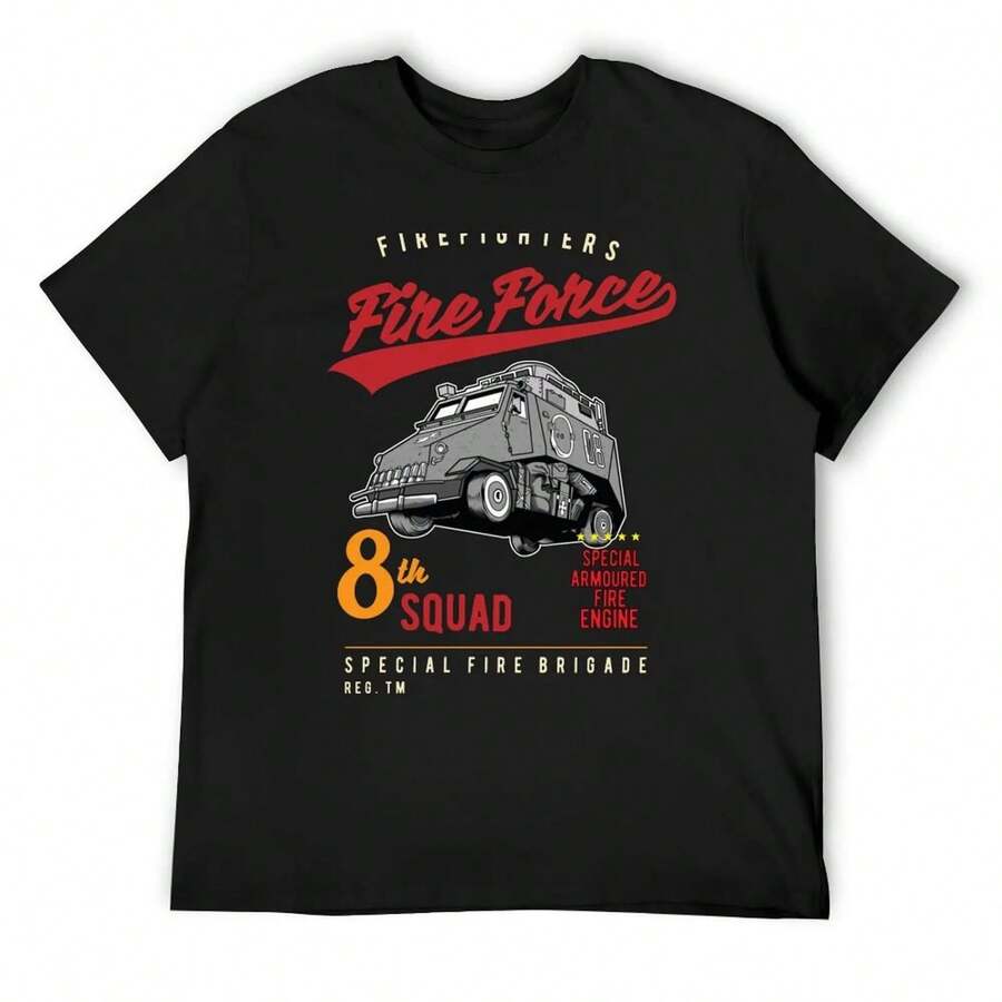 エネル no shouboutai 8th 分隊 Tシャツラッパーグラフィック tシャツ税関マン tシャツ面白いギフトメンズトレーニングシャツ - ブラック - チェックする 1