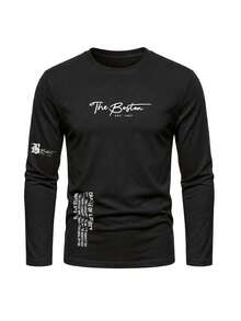 SU ER 3pcs/Pack Men's Printed Long Sleeve T-Shirts - Multicolor - View 5