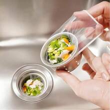 一次性廚房水槽濾網袋，彈性防堵塞水槽排水蓋，食物殘渣與雜物收集器，適用於大多數水槽濾網，居家用品廚房配件廚房必需品廚房水槽排水過濾器 - 多款式 - 查看 1