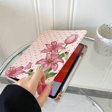 1件油畫百合花印花平板保護殼，相容 iPad Air 6/5/4 & 10 (10.9 吋) - 相容 iPad Pro 2024、Air M3/A16 2025，相容 Galaxy Tab S9 FE/S8 Plus/S7/S10，相容 OPPO Pad，相容 MatePad，相容 Vivo Pad，相容 Honor Pad，相容 Xiaoxin Pad - 彩色 - 查看 6