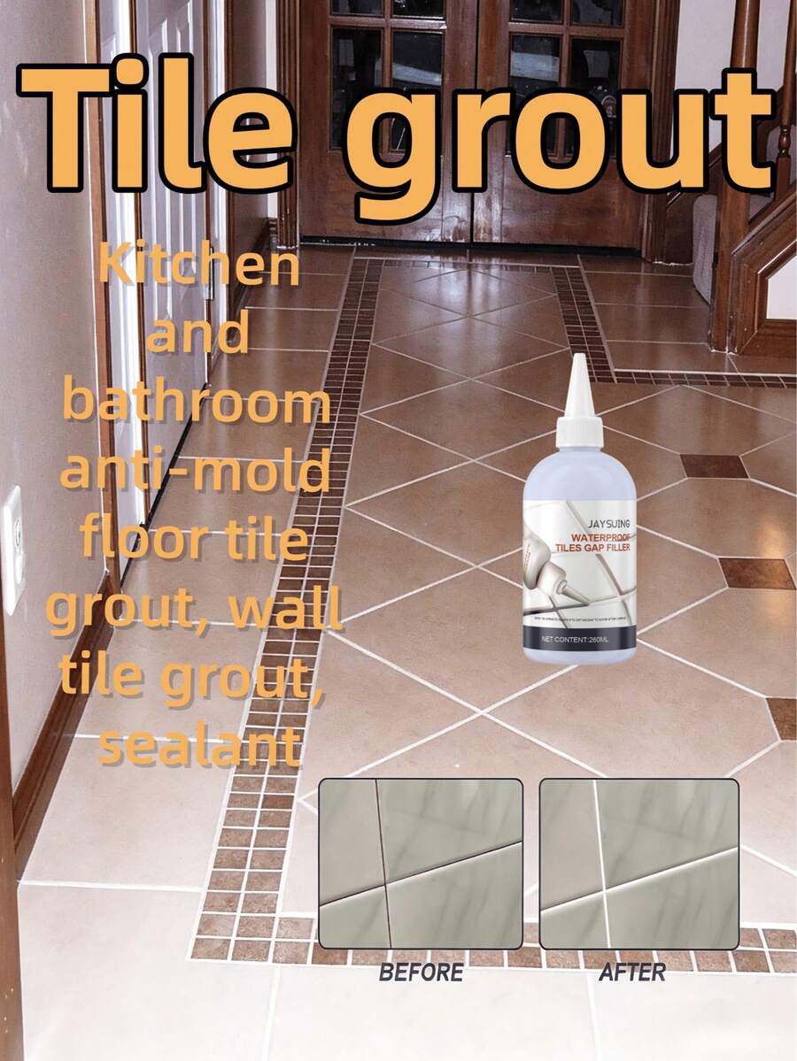 Anti-Mold Tile Grout Filler Wall And Floor Joint Filler Suitable For Kitchen Bathroom Ceramic Tile Grout Beautifier - A - 查看 1
