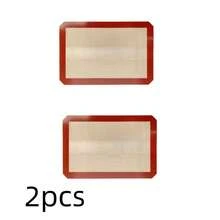 1 Or 2 Silicone Baking Mats, Reusable, Non-Stick, Heat-Resistant Baking Mats, Suitable For Oven, Can Be Used For Baking Cookies, Pastries, Bread, Buns, Fondant, Etc. Size 30*20*0.4 - View 8