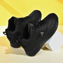 Black High Top Non Slip Chef Shoes, Waterproof Wear Resistant Kitchen Work Footwear, Lightweight Comfort Casual Sneakers - Black - View 9