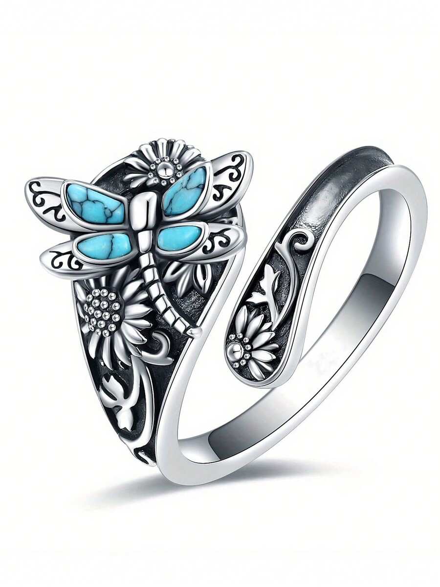 1pc Vintage Ring, Suitable For Women, Suitable For Wedding, Engagement, Anniversary Party, Valentine's Day Gift - 1# - View 1