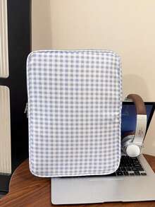 Funda de portátil de lujo minimalista de unicolor, bolsa de almacenamiento para portátil y tableta de varios tamaños, bolsa para computadora - Azul - Ver 5