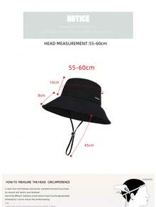 JOYLORD 1pc New Spring/Summer Women's Wide Brim Sun Protection Hat, Fashionable Versatile Bucket Hat With Glasses Holder, Face-Slimming Sun Hat For Women - Multicolor - View 6