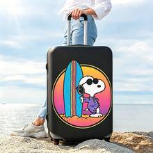 SNOOPY 18-32 英吋行李箱套，個性化卡通動漫行李箱保護套，時尚彈性可水洗行李包套，適用多種行李箱尺寸，彈性防刮行李箱套 - 彩色 - 查看 3