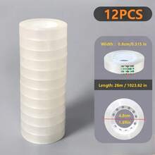 24 Rolls/48 Rolls Transparent Tape, Suitable For Gift Wrapping, Stationery And Office Supplies, Handmade Crafts And Home Use, High-Quality Transparent Tape, Compatible With Tape Dispenser - Default - View 14