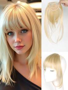 With Bangswomen's Hair Replacement, Covers Gray Hair, Fluffy And Natural, Seamless Layered Wig For The Forehead,Wig Bangs - Multicolor - View 14
