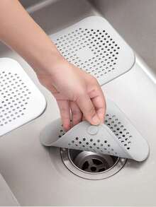 4pcs/2pcs Anti-Clogging Drain Filter, Kitchen Sink Anti-Clogging, Bathtub/Shower/Bathroom Drain Cover, Soft Rubber Fit Prevents Shifting, Bathroom Drain Anti-Clogging Filter Cover, Tight Fit, Durable Plastic Mesh, Kitchen And Bathroom Essential. - View 5