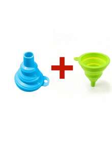 1 pieza Embudo pequeño de silicona plegable - Herramienta de cocina conveniente para transferencia de líquidos, fácil de llevar al aire libre - Multicolor - Ver 12