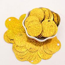 Large 30mm PVC Flat Round Sequins, 3cm Holographic Laser Colorful Confetti For Crafts, Belly Dance Costumes, Wedding Accessories, 20g, 60pcs - Multicolor - View 44