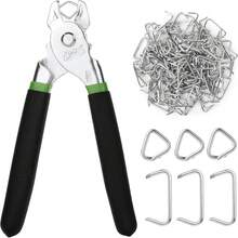 Hog Ring Pliers Kit - 110 Pack 3/4" Galvanized Rings & Pliers For Fencing & Automotive Upholstery - 375 Pcs, 1/2", 3/4", 3/8" - View 6
