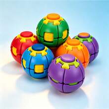 Model Display - Stress Relief Gadget Press & Rotate Ball, + Clicker, Office Portable Small Toy, One-Hand Operation, Pocket Toy (14+), Random Color - Multicolor - View 8
