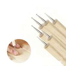 Set di 5 pezzi di strumenti per arte di unghie a puntini, strumenti a doppia estremità per puntini, pennelli per arte di unghie, set di strumenti per arte di unghie a punta, strumenti per puntini a punta sferica, adatti per pittura su rocce, modellazione in argilla, arte in rilievo, mandala, strumenti per design di arte di unghie, forniture per arte di unghie - Castano - Visualizzare 6