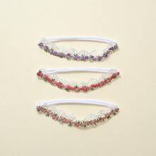 jralon 3 piezas/paquete Diademas elásticas suaves de varios colores para bebé, adecuadas para todas las estaciones, excelente regalo, perfectas para sesiones de fotos - Multicolor - Ver 8