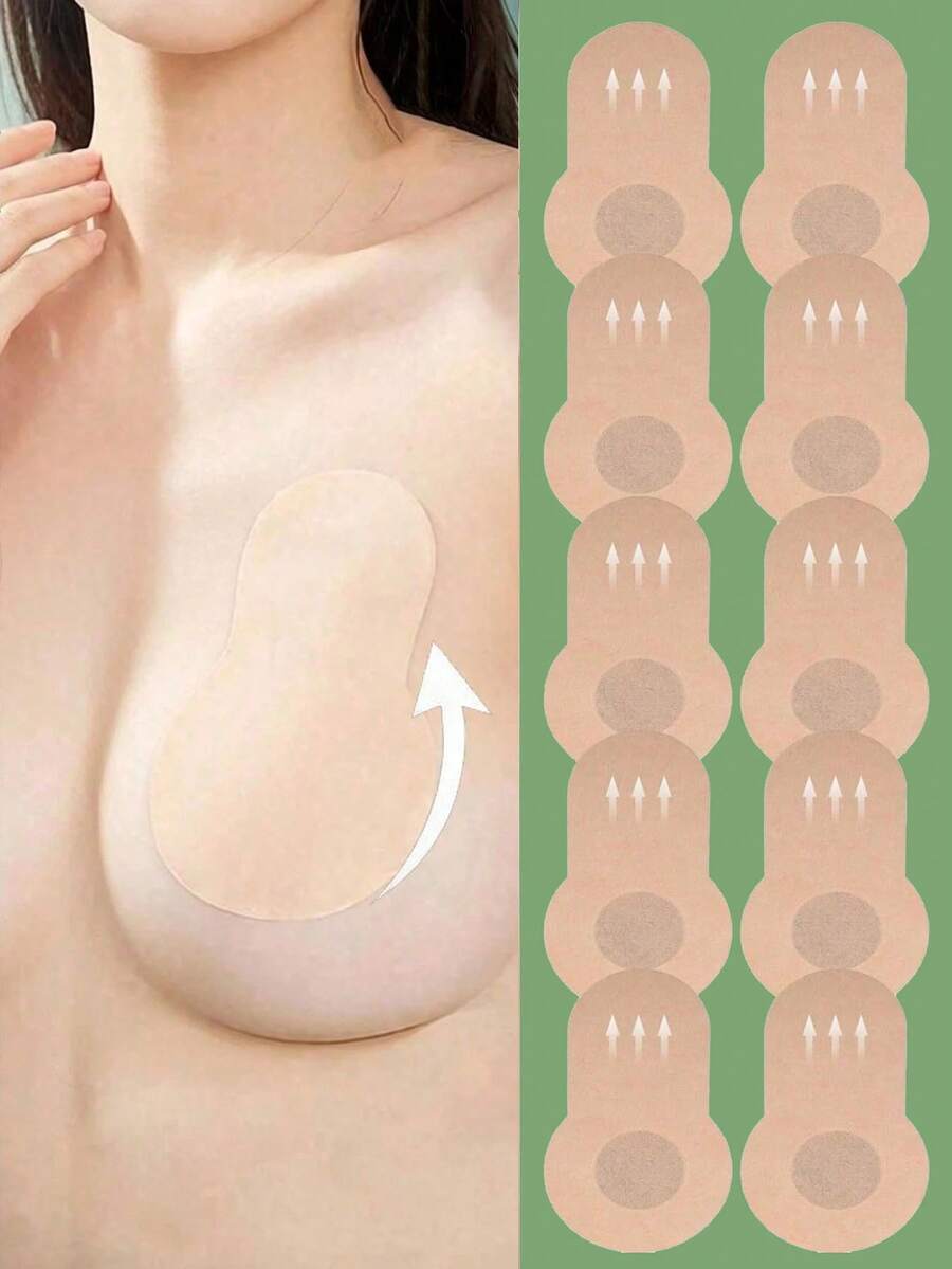 Seamless Invisible Breast Lift Tape, Non-Woven Fabric Anti-Sagging Push-Up Pads, Suitable For Large And Plus Size Women, Sexy Anti-Glare Anti-Embarrassment, Covers And Prevents Prominence, Enhances Breast Lift Effect