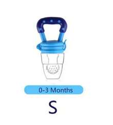 Contenedor de comida para bebés, cuchara de silicona para alimentar con fruta, cuchara de alimentación con punta suave de silicona, herramienta de alimentación para bebés, suministros de ali - azul L - Ver 5