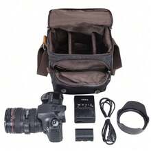 7色棉質休閒單肩斜跨相機包，SLR數位相機包，防水帆布無反相機包，跨境 - 查看 1