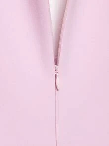 DEEKA Spring/Summer New Women's Fashion European And American Style Minimalist Bow Polka Dot Short Dress Elegant Pink - Pink - View 12