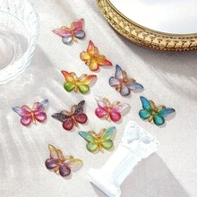 1 Box 12Pack//24Pack Butterfly Push Pins, Decorative Thumbtacks, Artistic Creations, Beautiful Appearance, Wide Range Of Uses, Suitable For Home, Office, School DIY Creative Projects, Durable Metal Pins - A - View 5