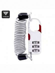 TOSUOD 3-Digit Combination Steel Cable Lock, Retractable Portable Anti-Theft Lock For Motorcycle And Bicycle, Anti-Cut And Anti-Pry Structure, Multi-Functional Lock Compatible With Helmet And Luggage, Essential Cycling Safety Accessory - Multicolor - View 7