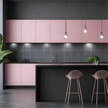 Soft Pink Peel And Stick Wallpaper, Solid Color Matte Textured Self-Adhesive Wallpaper, Removable, Suitable For Cabinets, Bedroom DIY, Rental Friendly - Pink - View 4
